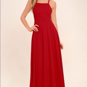 lulus red gown